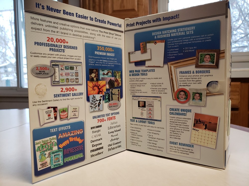 Print Shop Deluxe Version 22 4 CD Set Box Manual Version 22