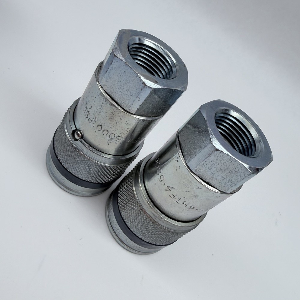 2-Pack DIXON 4HTF4-5000-PSI Flush Hydraulic Quick Connect NPTF Coupler