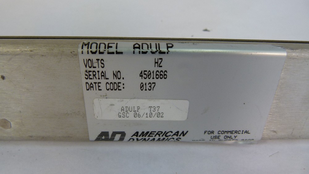 AD American Dynamics ADULP T37 Universal Loop Panel
