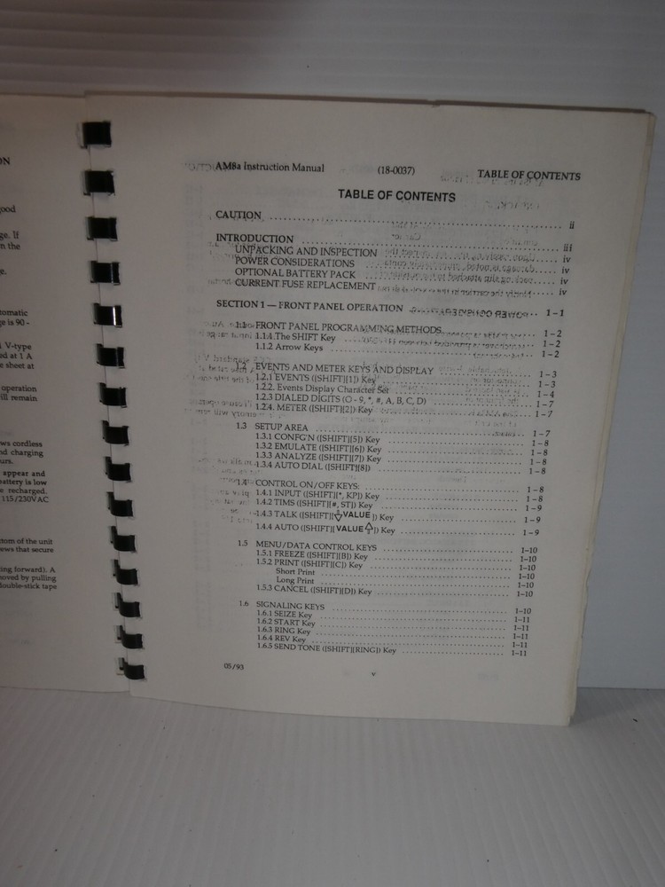 Ameritec AM8a PCM/VF Call Analyzer Instruction Manual