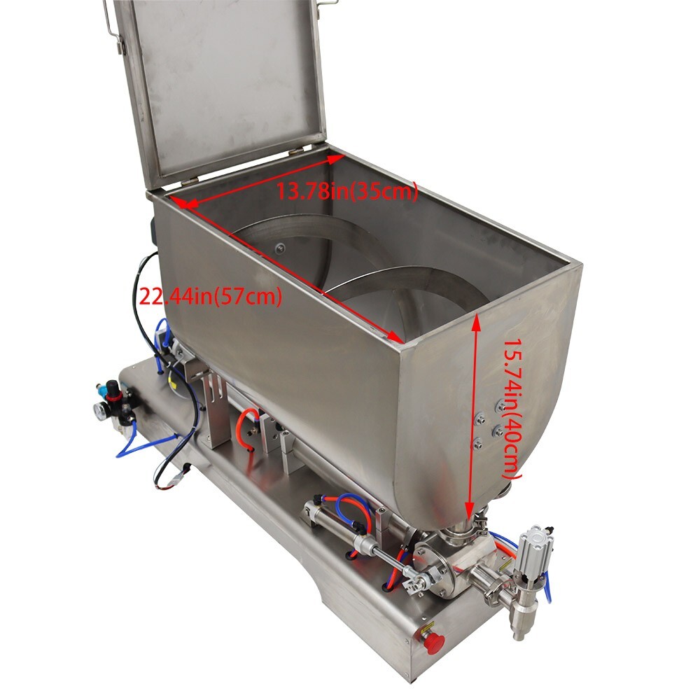 100-1000ml Liquid& Paste Filling Machine with Mixing Function 60L Hopper for Jam