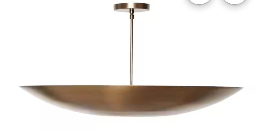 Handmade 6-Light Flush Mount Mid Century Brass Modern Ceiling Light