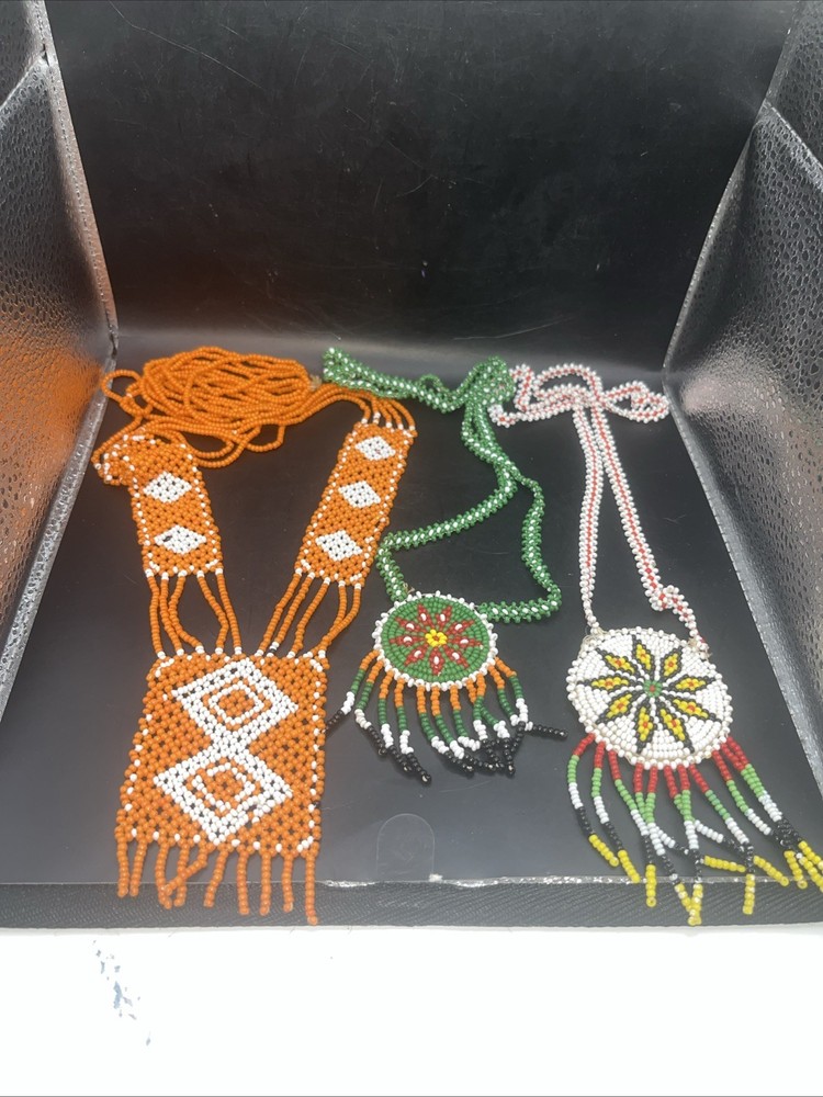 Seed Bead Native American Necklaces (3)