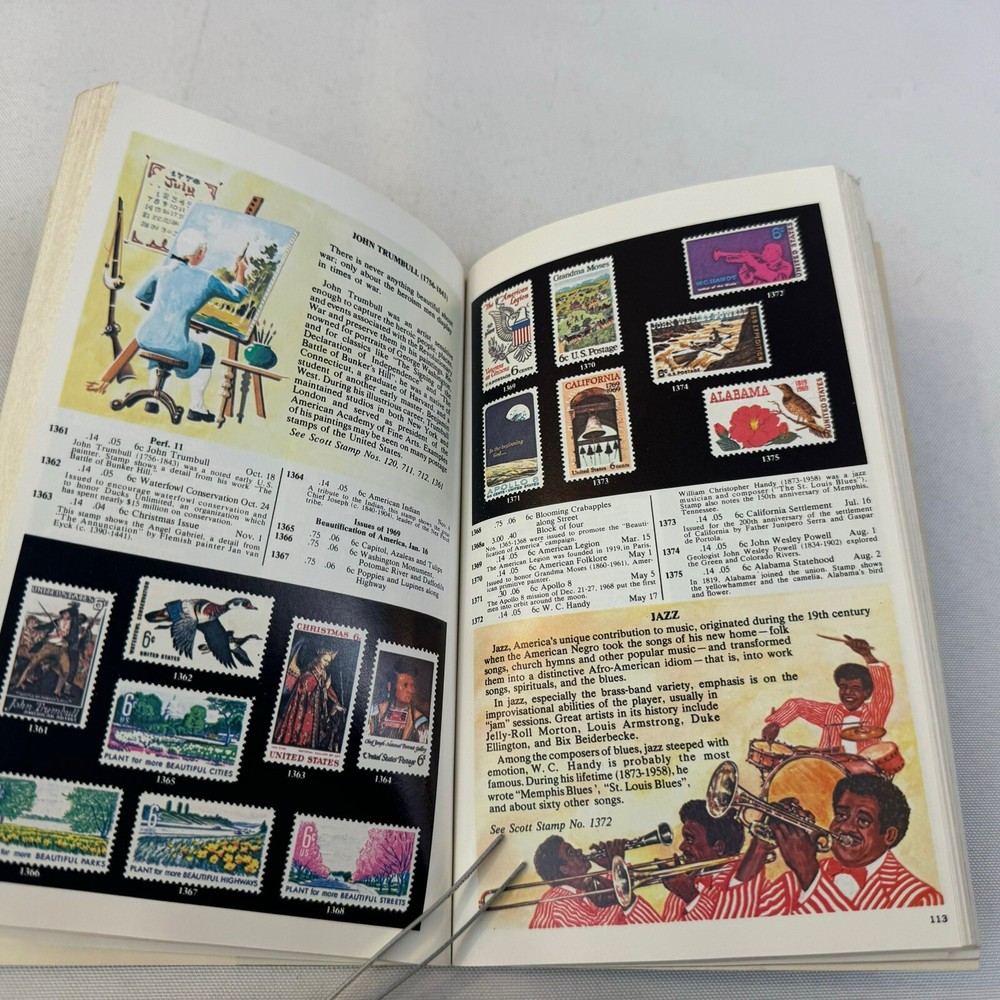 Stamps & Stories 1974 US Postage Stamp Value Book USPS 233 Pages Fast Ship