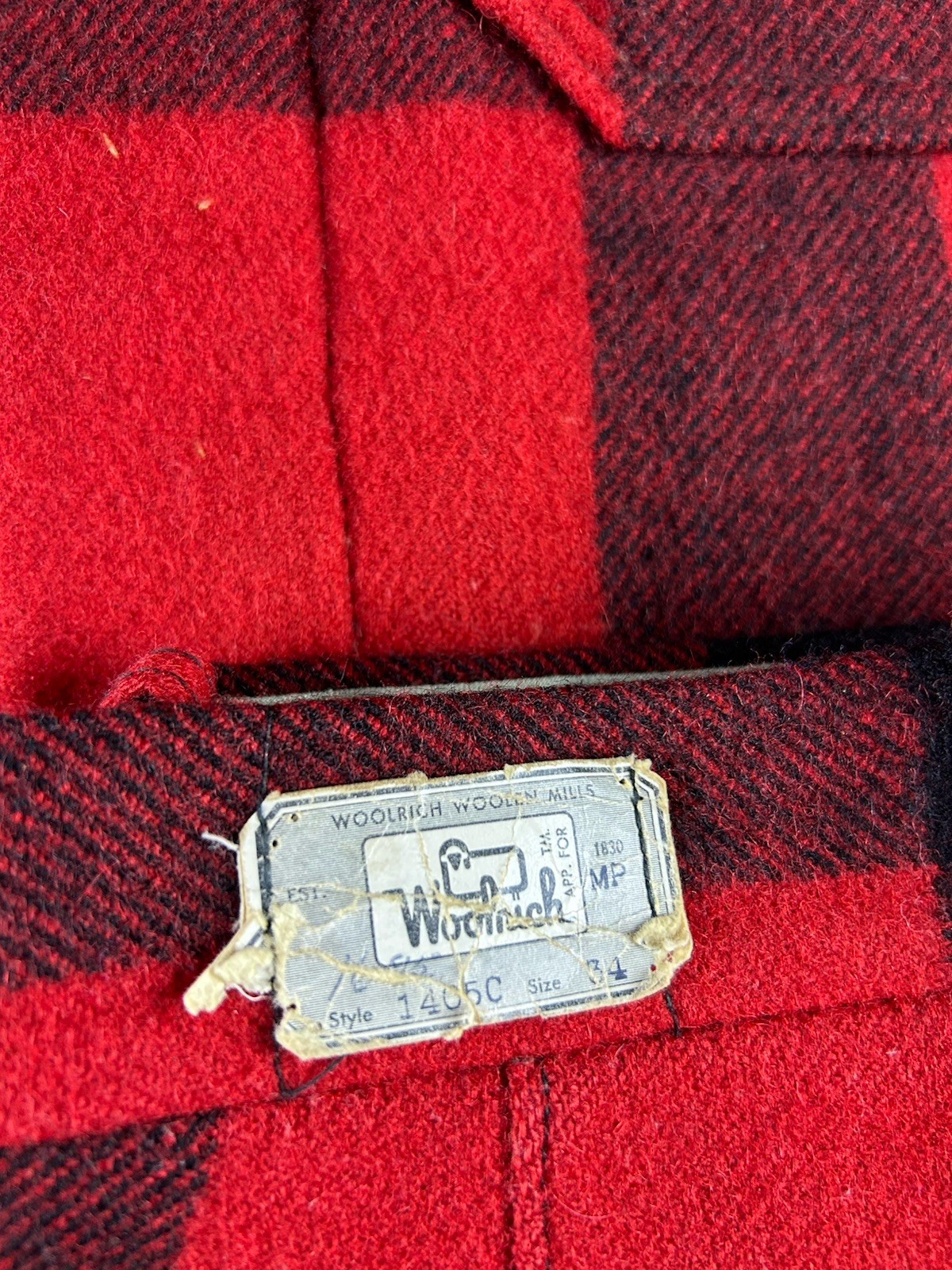 Vintage Woolrich Jacket Mens 40 Buffalo Plaid Mackinaw Wool Hunting & Pants NWT