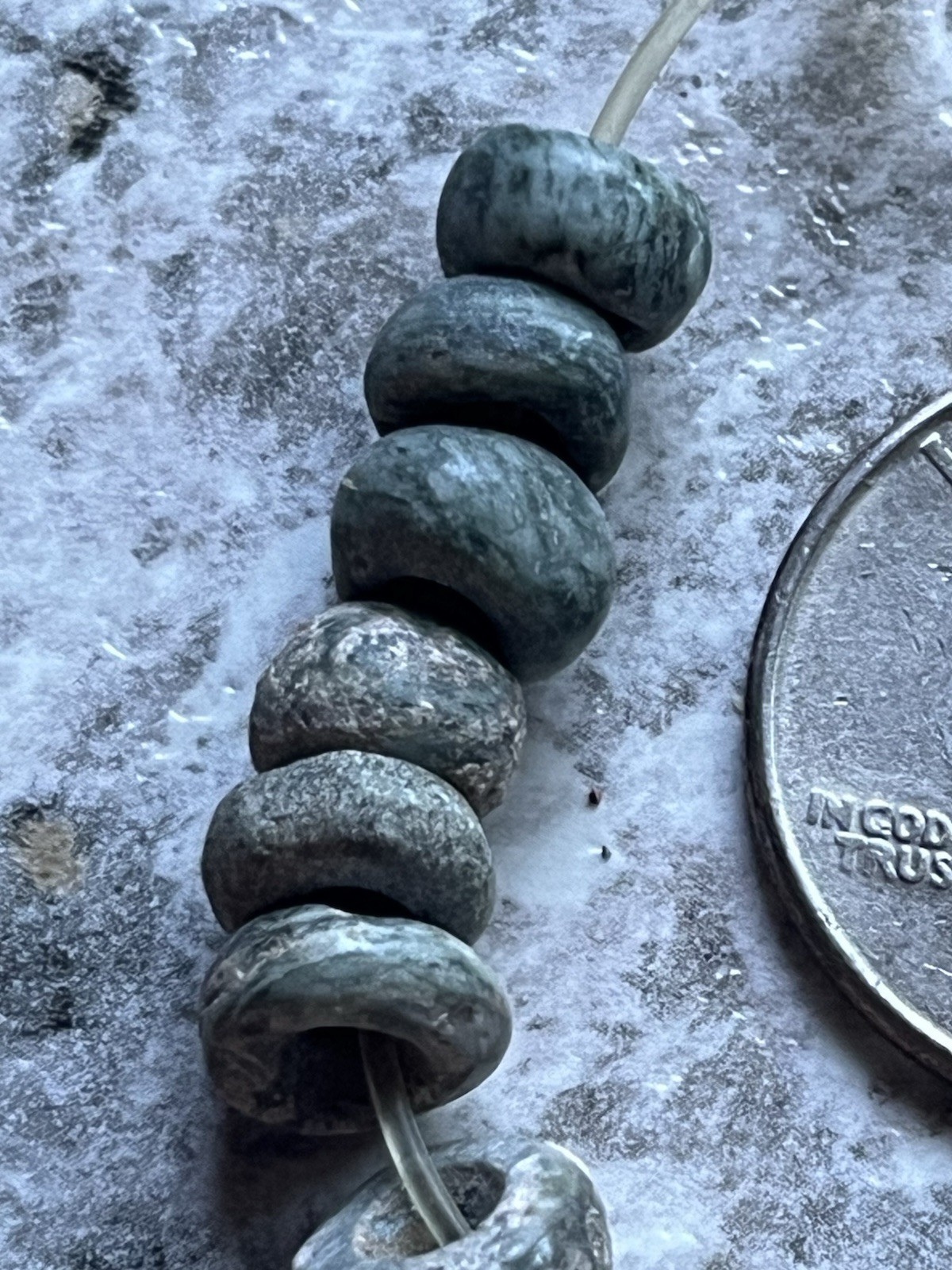 20 Jade Beads PreColumbian Ancient Artifacts Teotihuacan Mayan Free Shipping