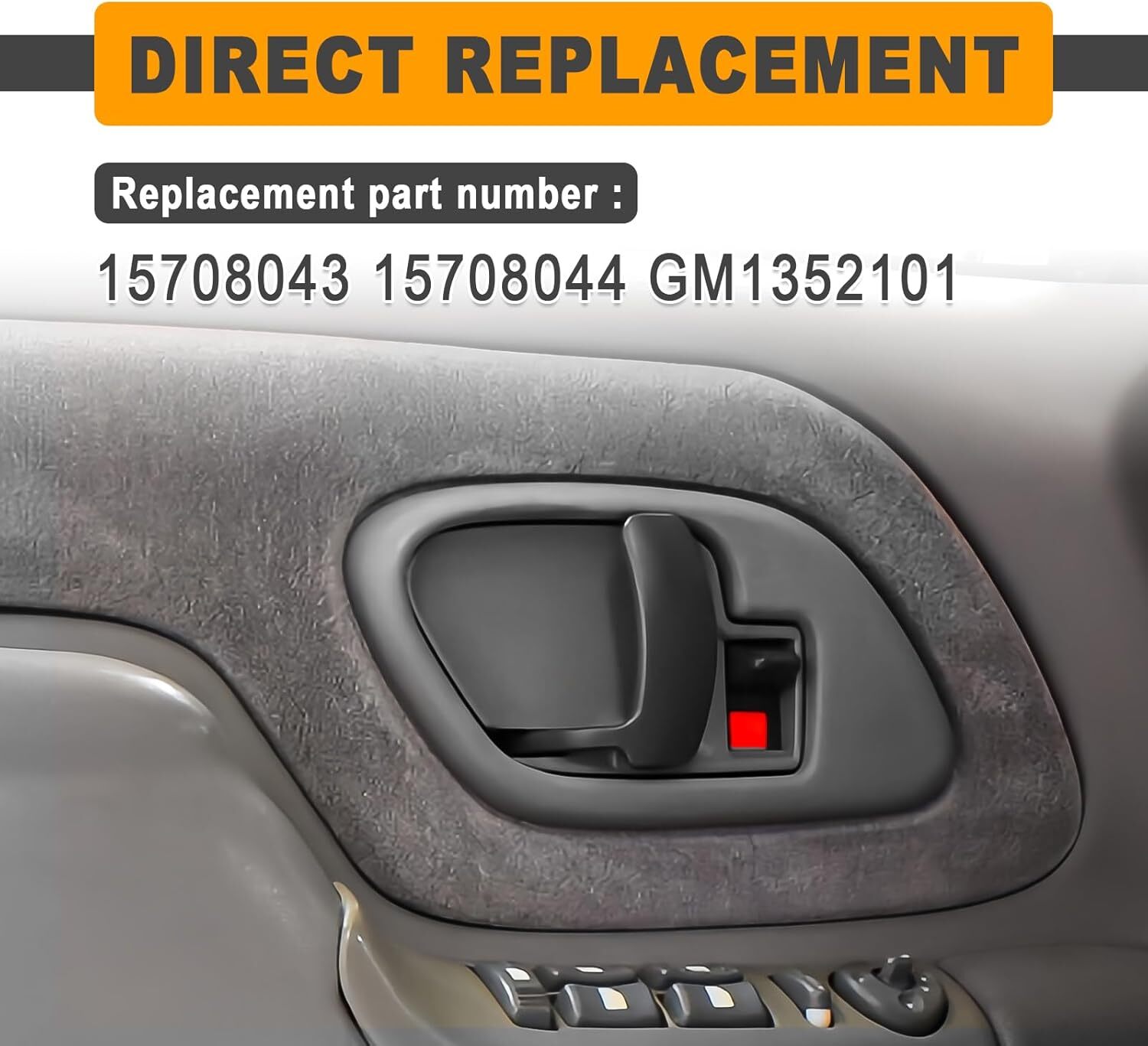 Door Handle Inside Interior Gray Driver Left LH for Chevy GMC Tahoe Suburban