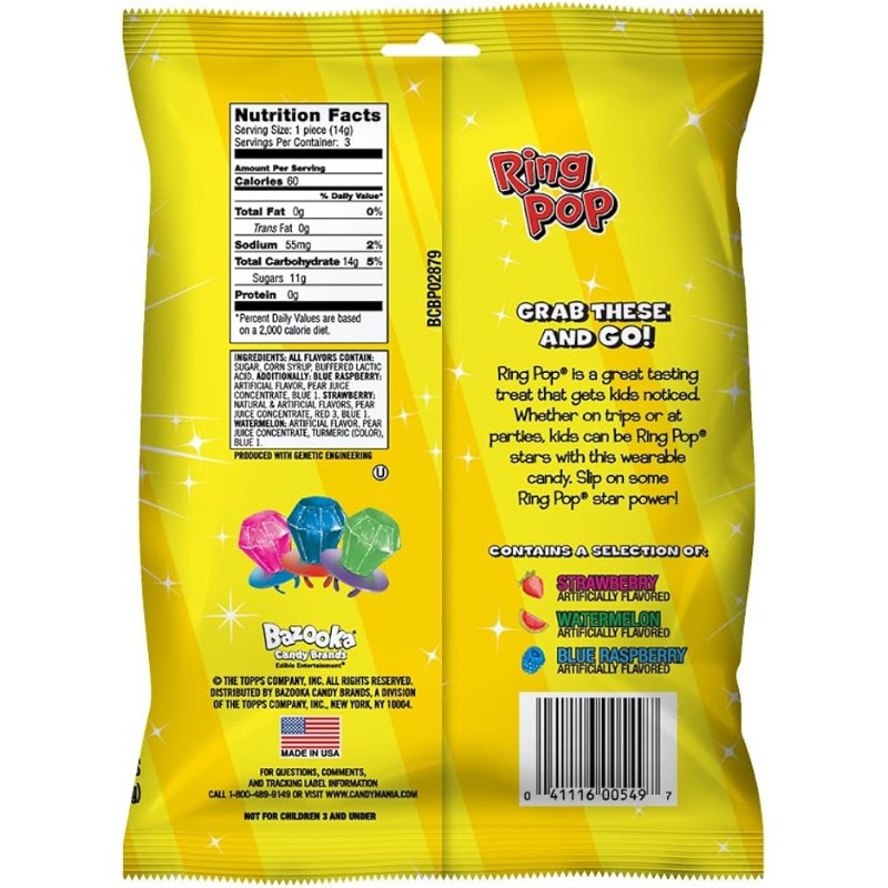 Ring Pop Original Peg Bag