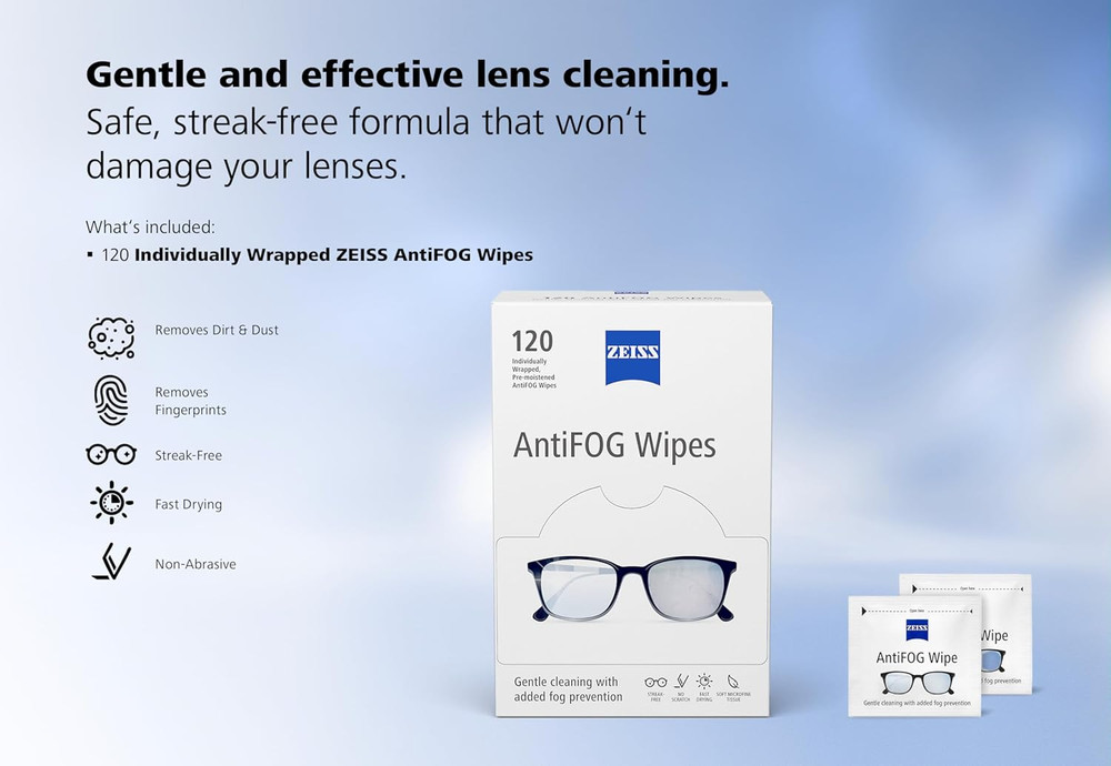 Antifog Wipes, 120 Count