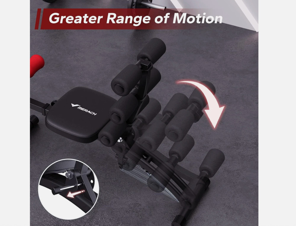 MERACH Multi-Functional Adjustable Ab Trainer Machine Workout Bench for Home Gym