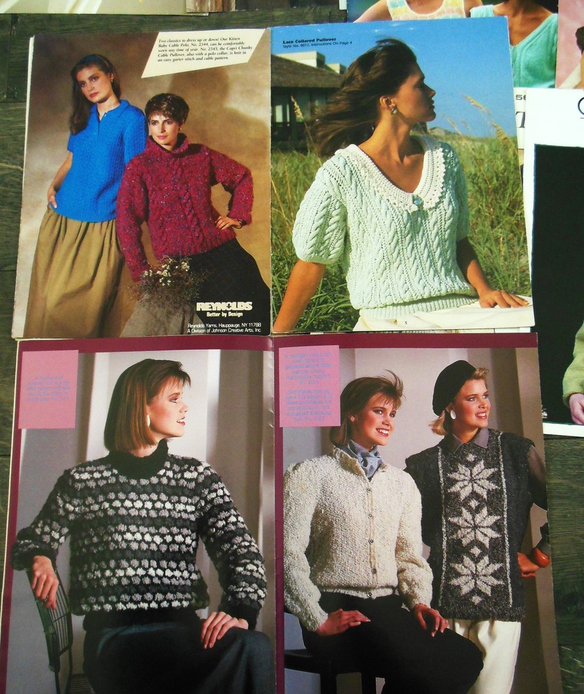 Knitting Patterns- Over 125 Designs Women's Sweaters, Leaflets & Single Patterns