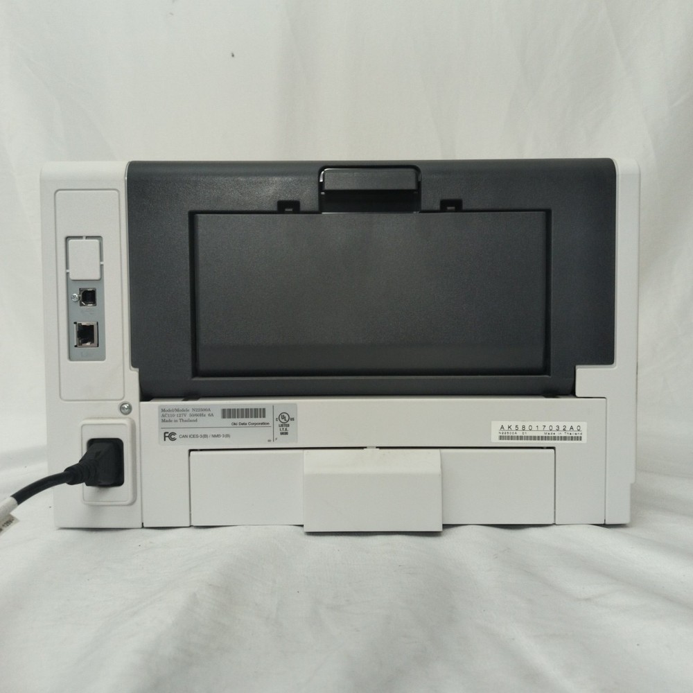 Oki B412 N22500A Networkable Duplex Monochrome Laser Printer W/ Cord