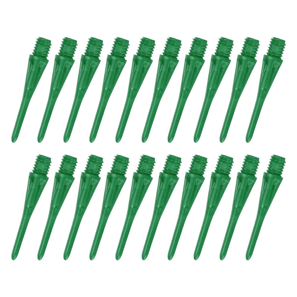 30Pcs Plastic Dart Tips,Game 2BA Thread Soft Darts Tips Green