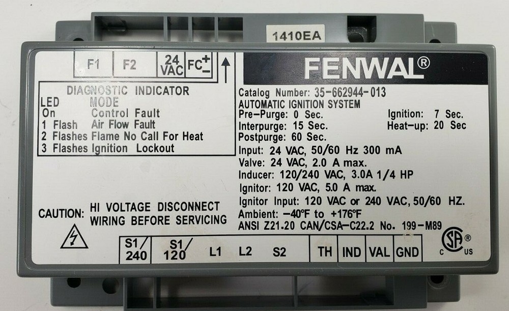 Fenwal Automatic Ignition System 35-662944-013 06-236157-004