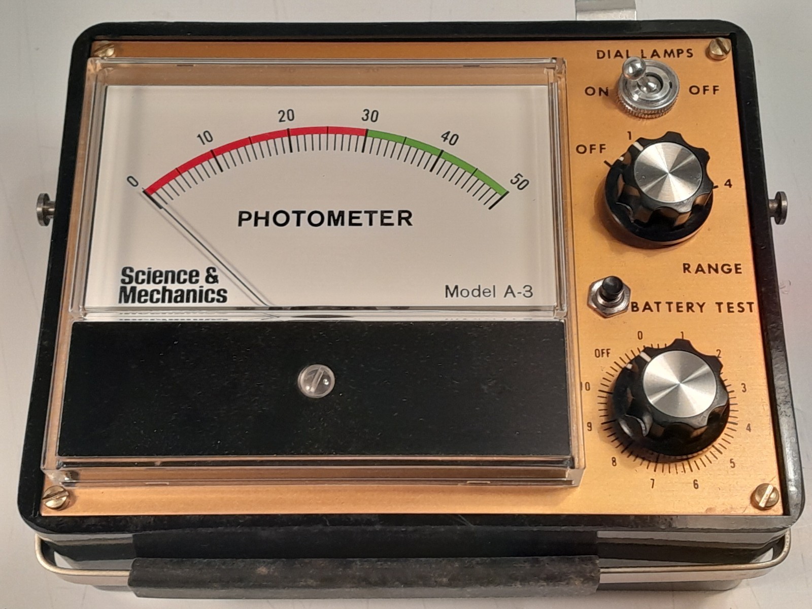 Vintage Science & Mechanics Photometer Model A-3 Analogic with Sensor Darkroom