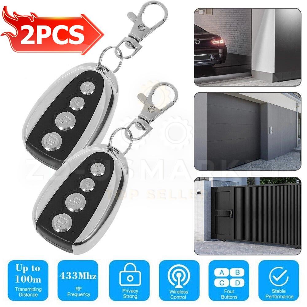 2PCS 433MHz Remote Control Backup Key Sliding Gate Opener Automatic Operator New
