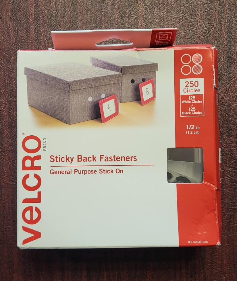 VELCRO Dots with Adhesive White and Black Assorted
