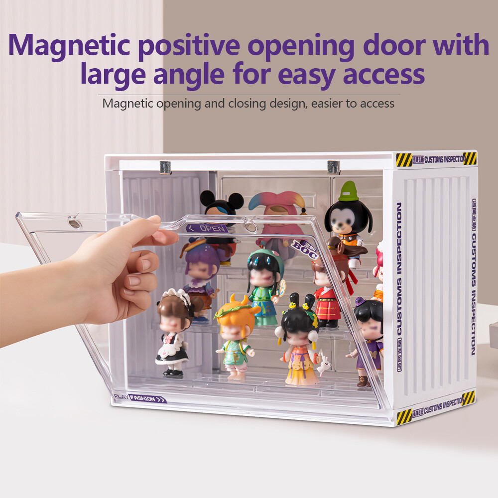 3-Tier Acrylic Display Case Stand Stackable Dustproof Transparent Showcase Box