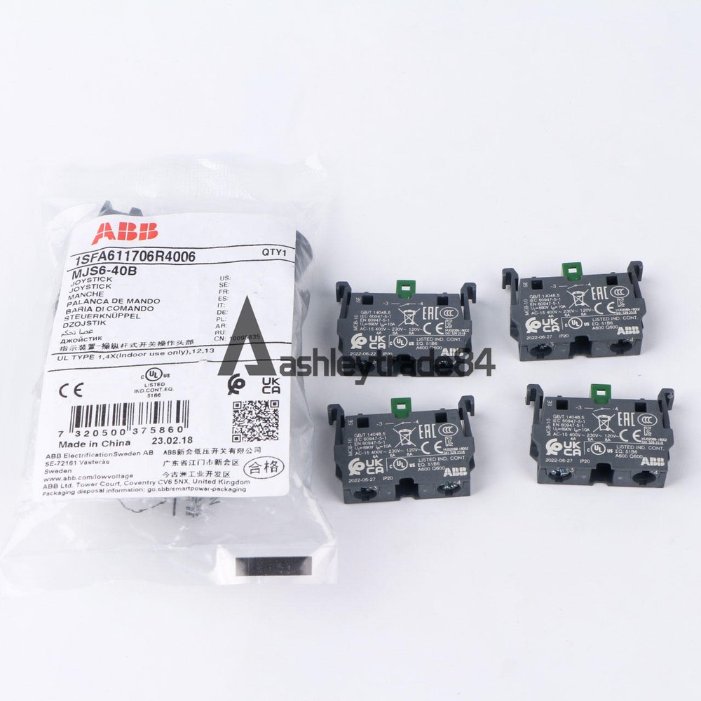 1Pcs NEW ABB Control Joystick Switch MJS6-40B with 4 MCB-10 Contacts Reset Type