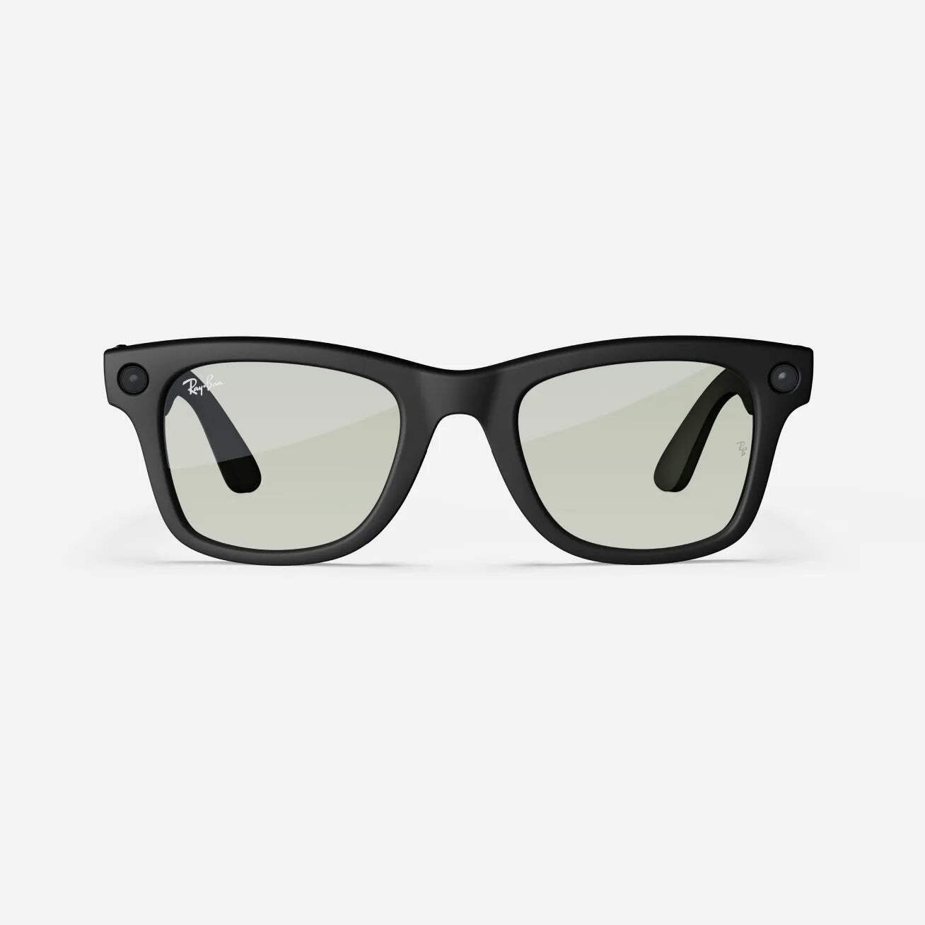 Ray-Ban Meta Wayfarer (Refurbished.), Matte Black / Clear to G-15 Green Transiti