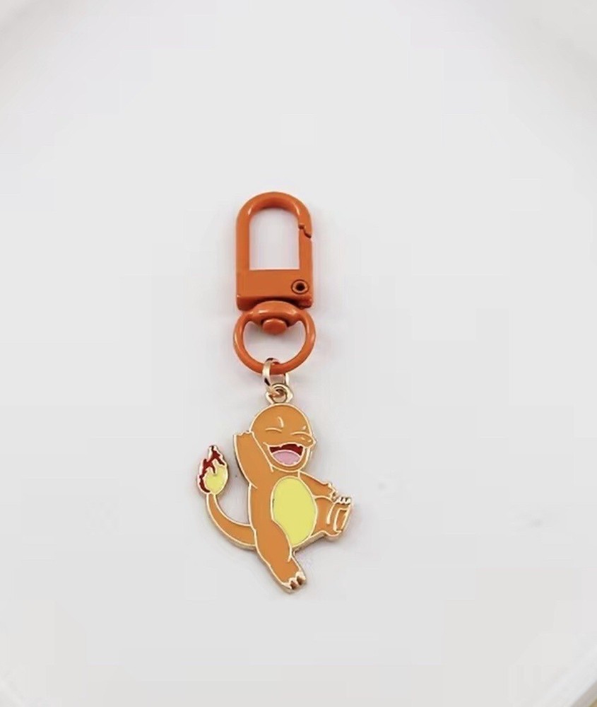 Charmander Keychain, Enamel Keychain, Gift Ideas