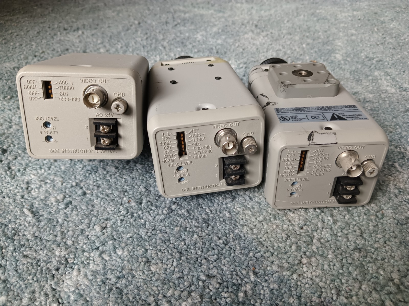 LOT OF 2 Sony Color Video Surveillance Cam SSC-DC14 & Computar Lens AND BONUS