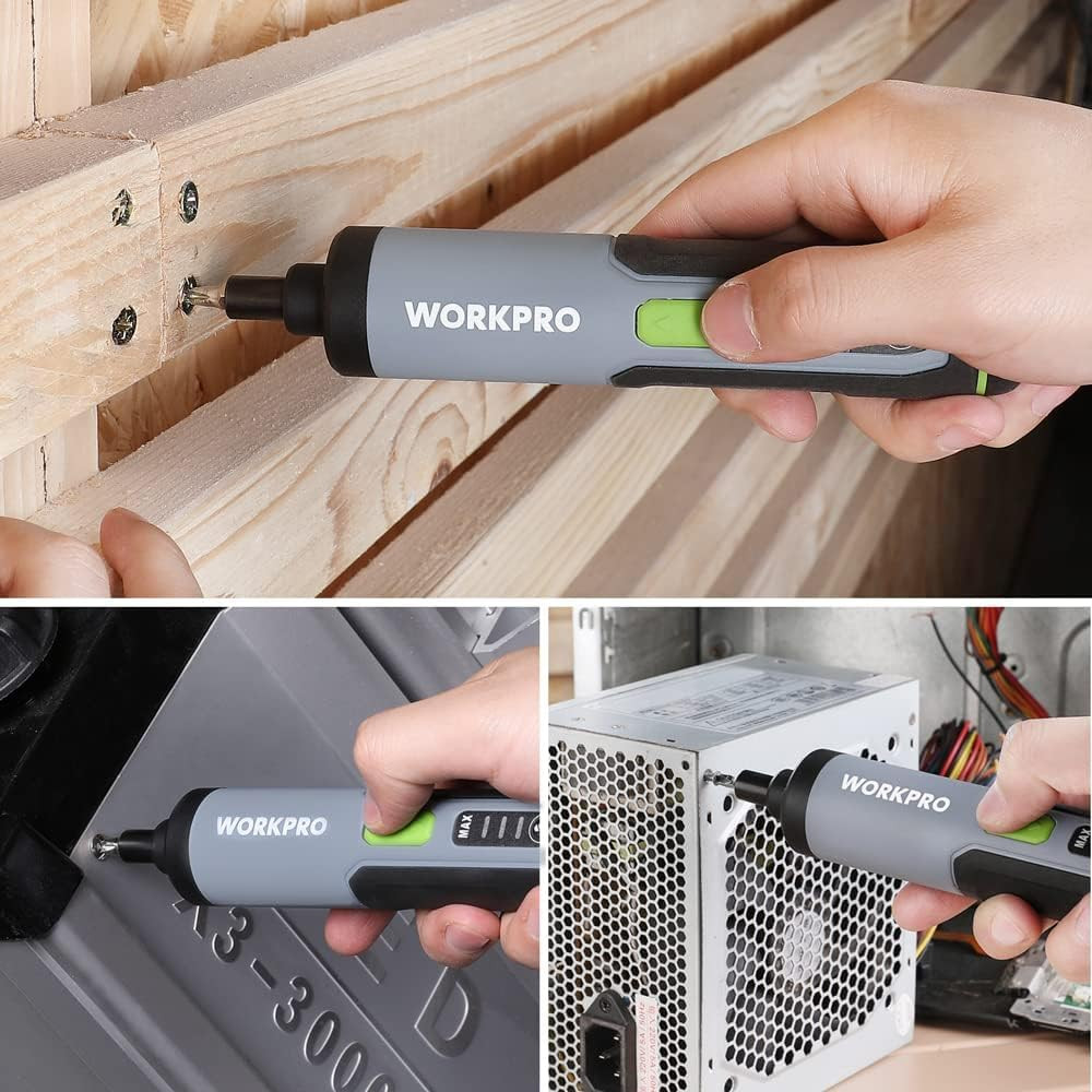 4V Electric Screwdriver, Rechargeable Cordless Screwdriver Set with 35 Bits, Ext