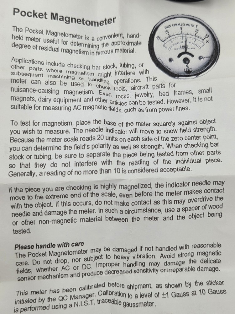 Magnetometer Field Indicator