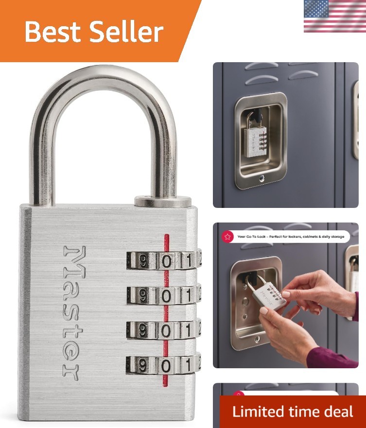 643D Set Your Own Combination Padlock, 1 Pack, Silver
