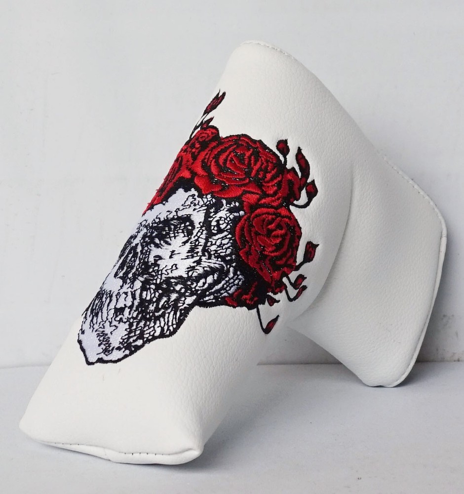 Grateful Dead Skull & Roses Golf Putter Cover - Customizable with name/initials