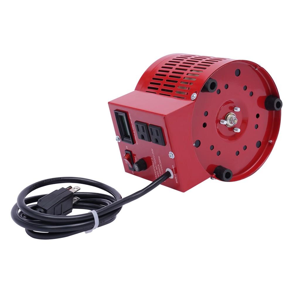 AC 0-130V Variac Transformer Metered Variable Red Voltage Regulator 2000VA 20Amp
