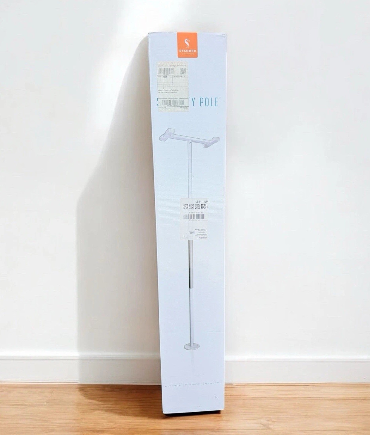 Stander Security Pole 1150-W - Tension Mounted Safety - White