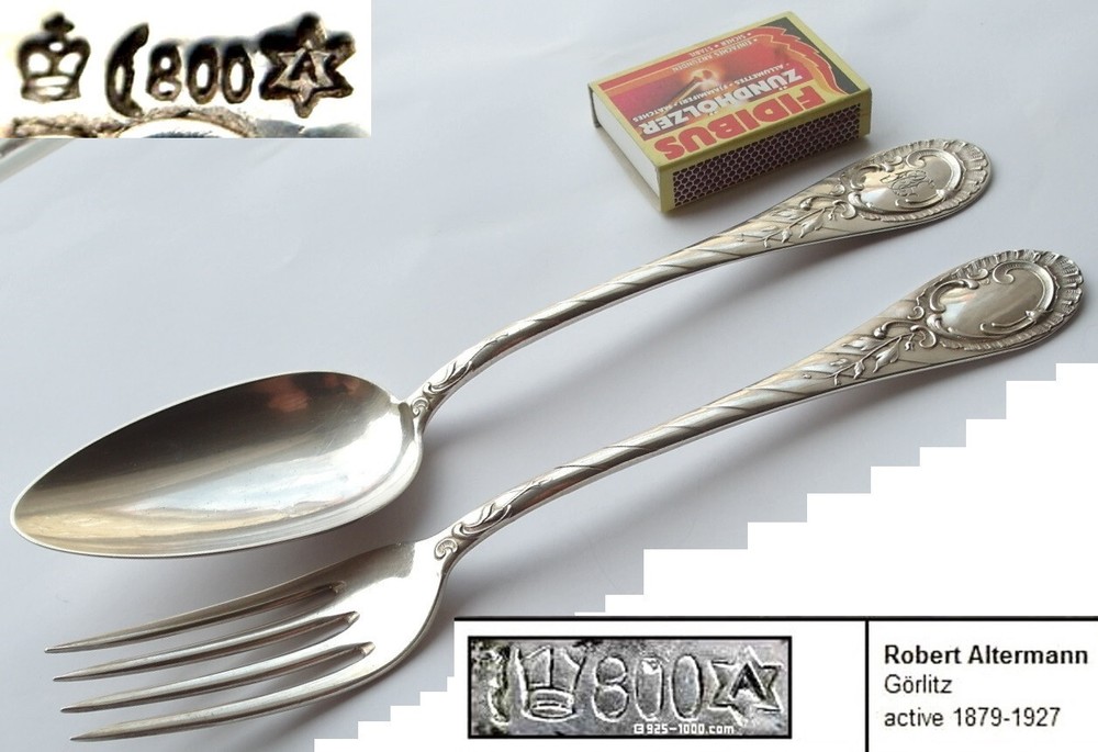 Set, Dining Fork + Spoon, Robert Altermann, 800 Silver E693