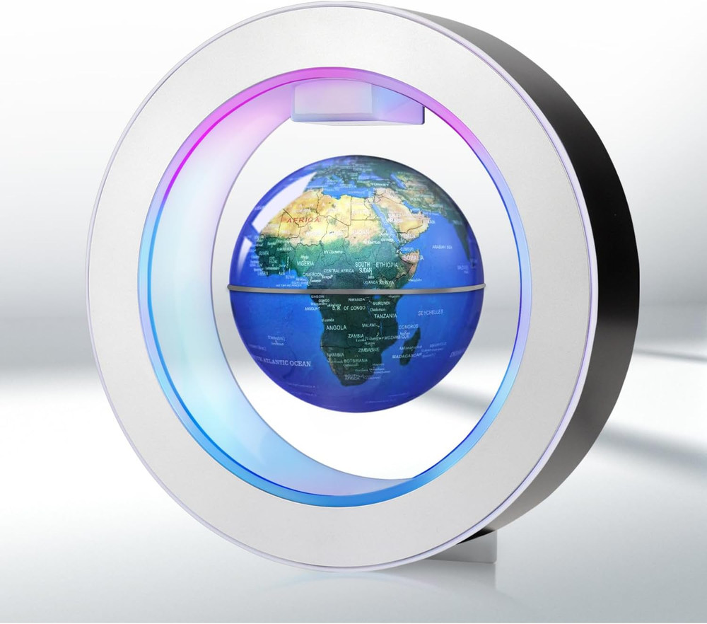 Floating Globe O Frame, Magnetic Levitating Technolog, Cool Gadgets for Men, 4In