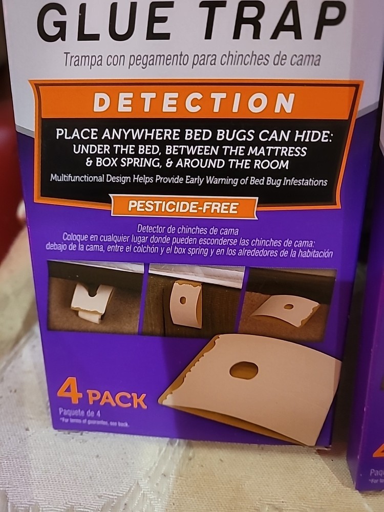 5 Hot Shot PREVENT & DETECT Bed Bugs Glue Trap Stations Bedbug Detection NEW