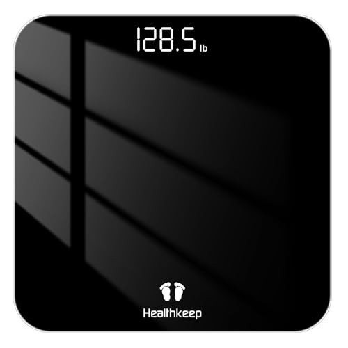 High-Precision Digital Bathroom Scale - 400lb Capacity, LED Display, 4-Sensor Ac