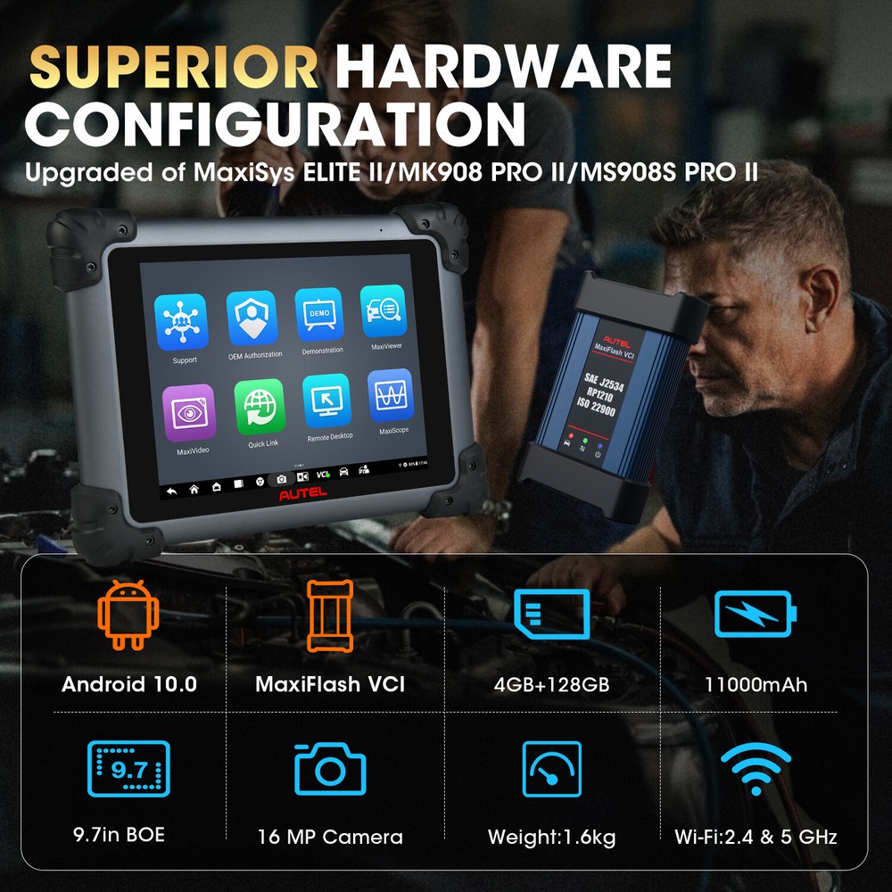 2023 Autel MaxiSys Elite II PRO as MS909 Diagnostic Scan Programming Key Coding