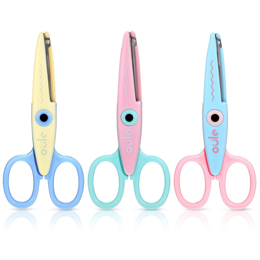 3pcs Zig Zag Scissors, Decorative Pattern Edge Craft Scissors,5.2 x 2.52 Inch...