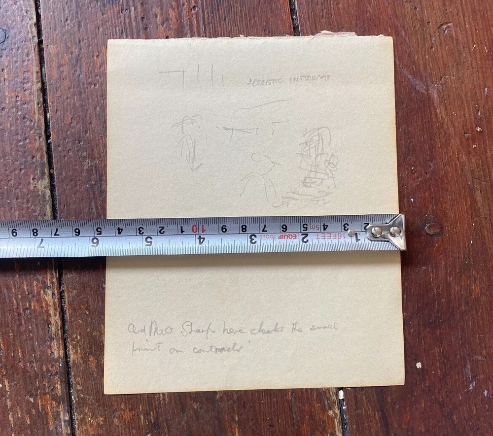 No Simpson, Negotiate Double Sided A.E Beard AE Beard Original Sketch Drawing