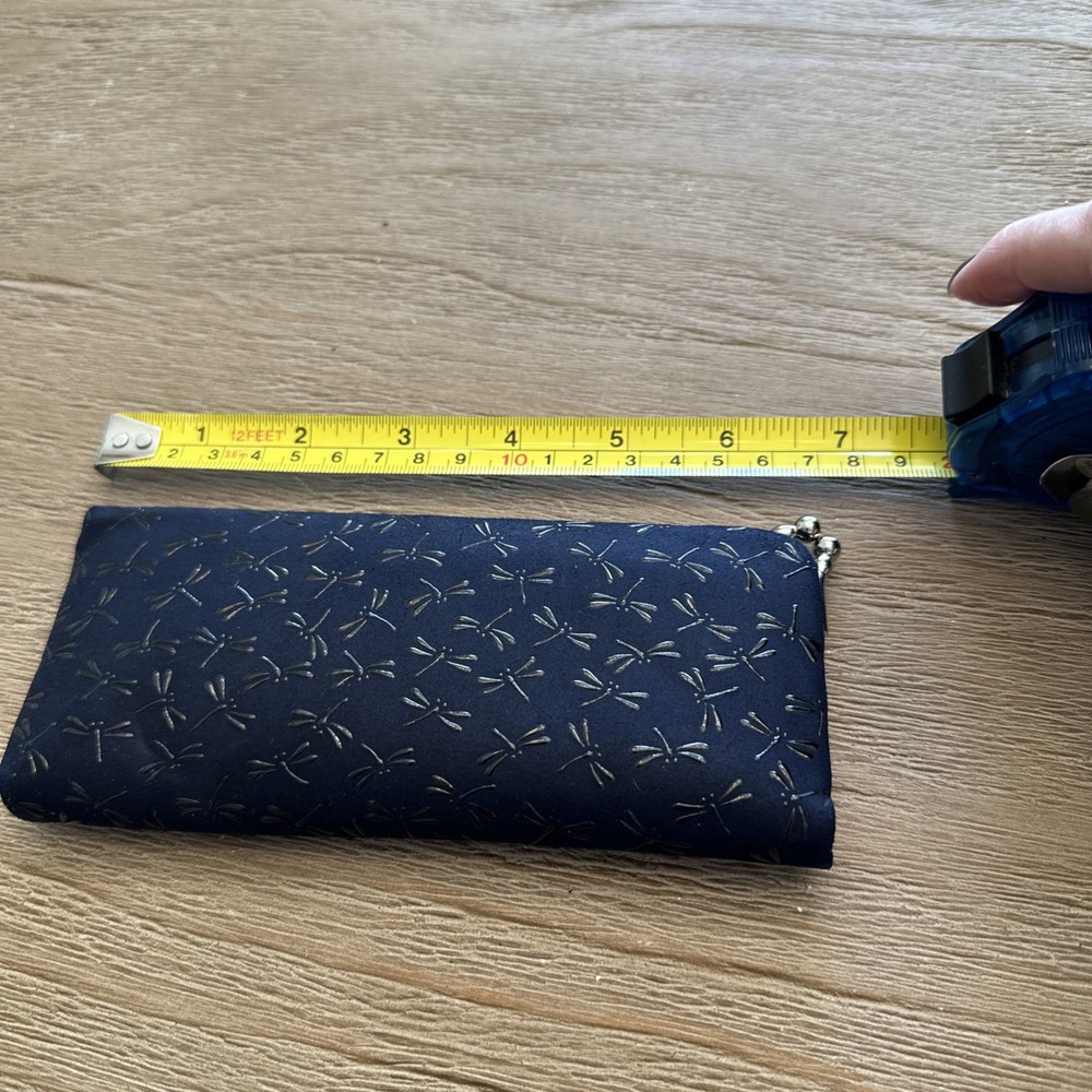 Black Dragonfly Deerskin Glasses Case
