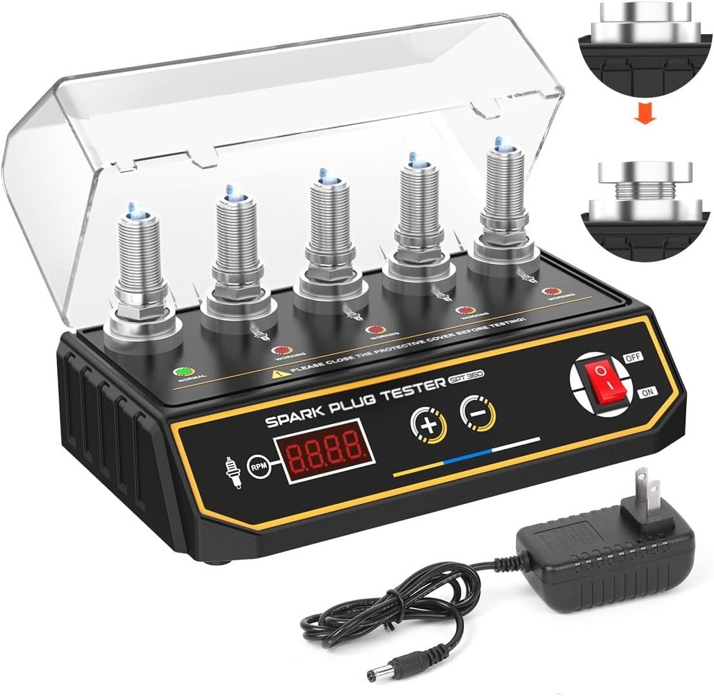 Car Spark Plug Tester 5 Holes Adjustable Ignition Analyzer Diagnostic Test Tool