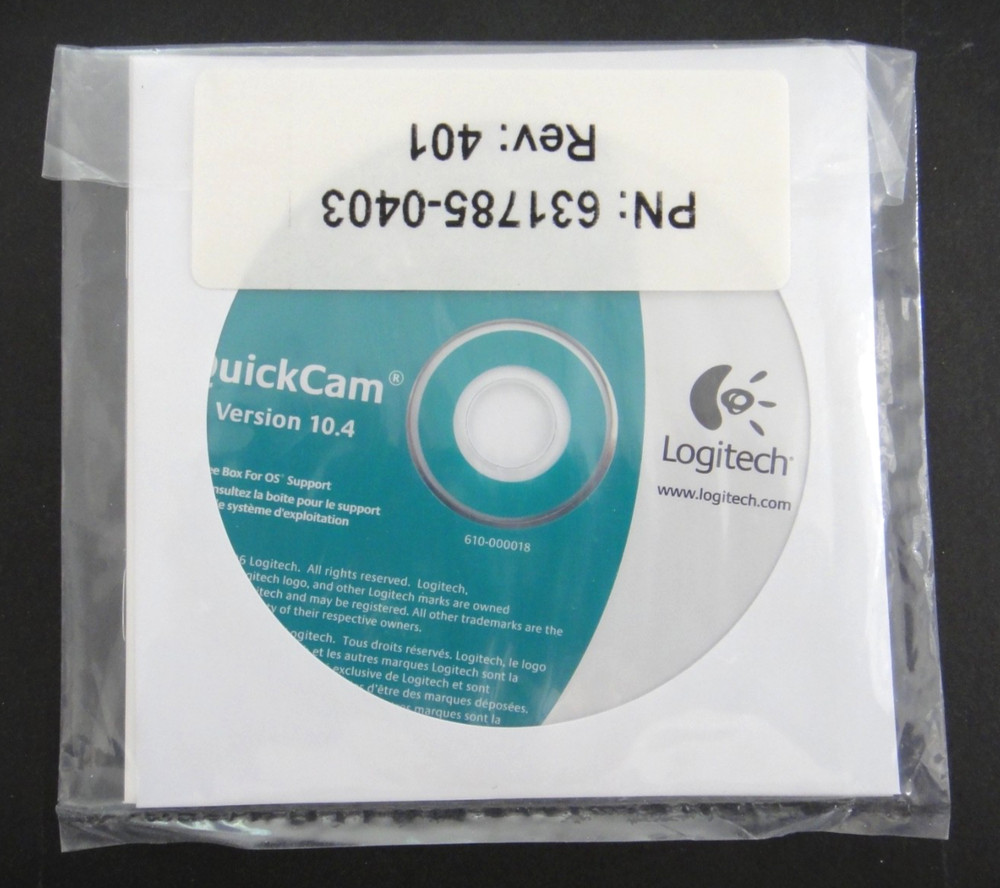 2006 Logitech QuickCam Webcams Version 10.4 Software CD and Installation Booklet