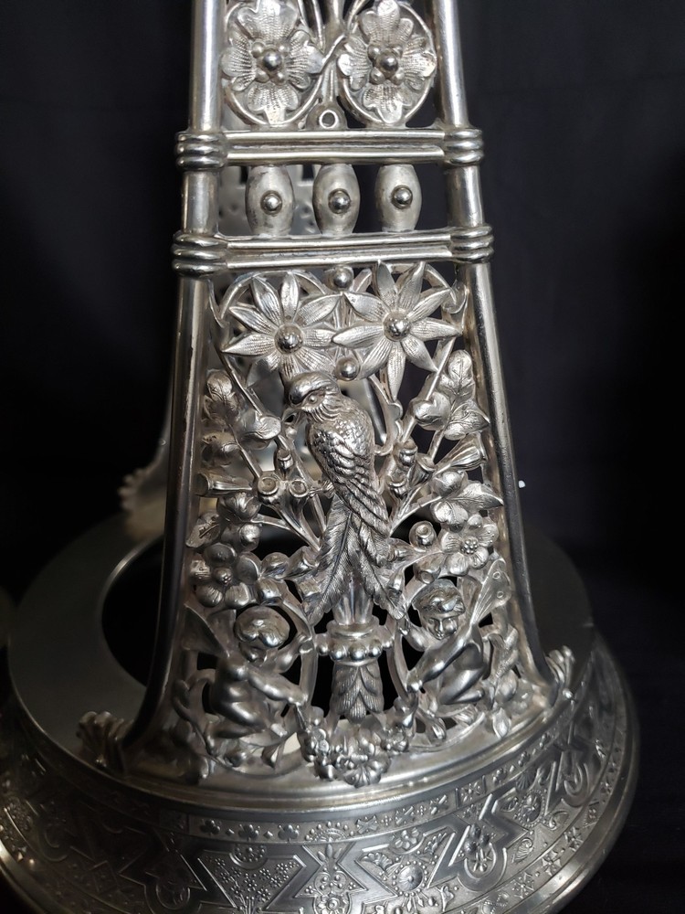 Simpson Hall Miller Quadruple Silverplate Tilting Pitcher + Stand