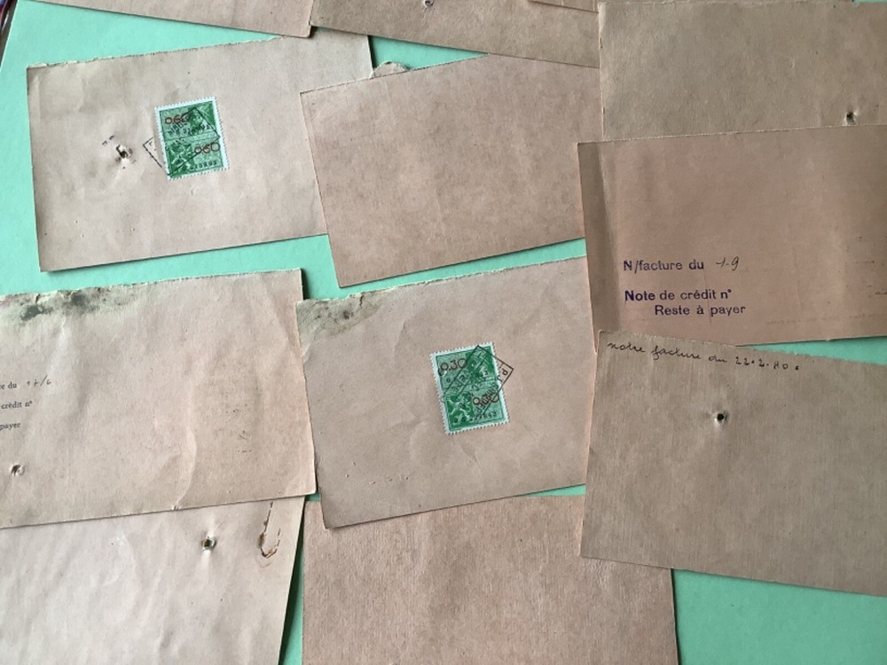 Belgium packet post receipt cards 12 items Ref A1973