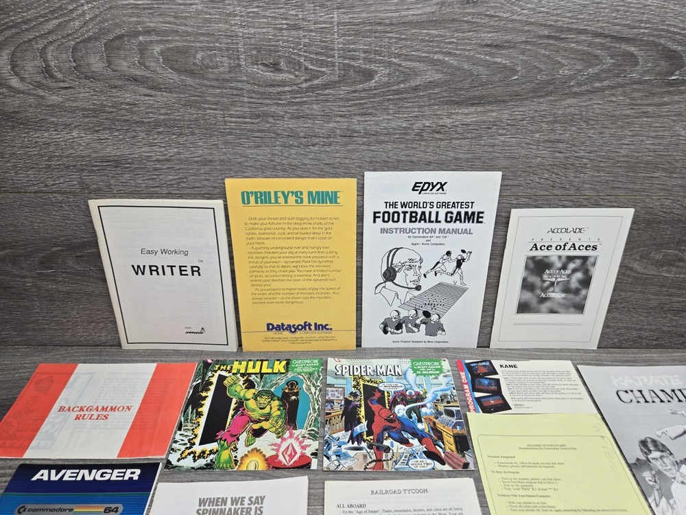 Commodore 64 Games Manuals Only