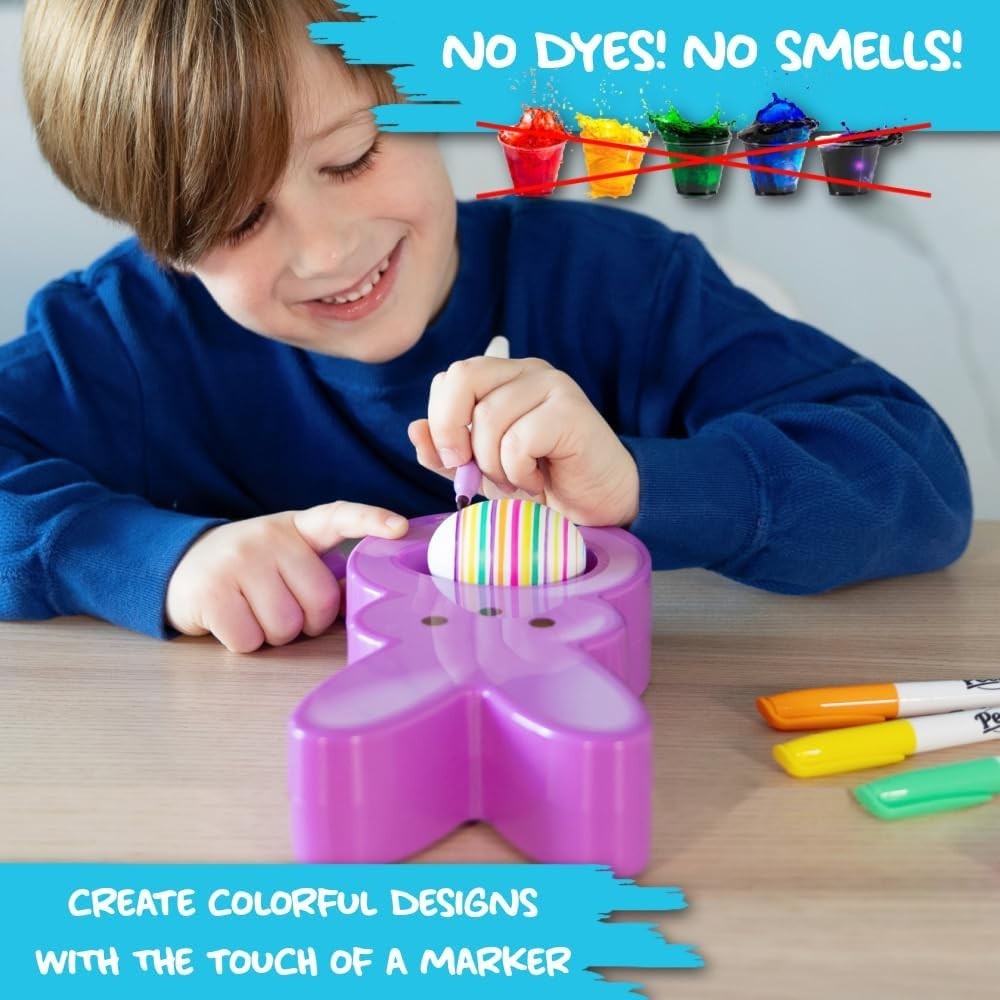 Easter Egg Decorating Kit with EggMazing Spinner & Markers