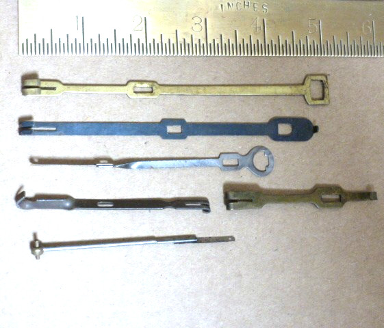 6 GOOD OLD BRACKET-MANTLE-WALL CLOCK PENDULUM LEADERS (A)