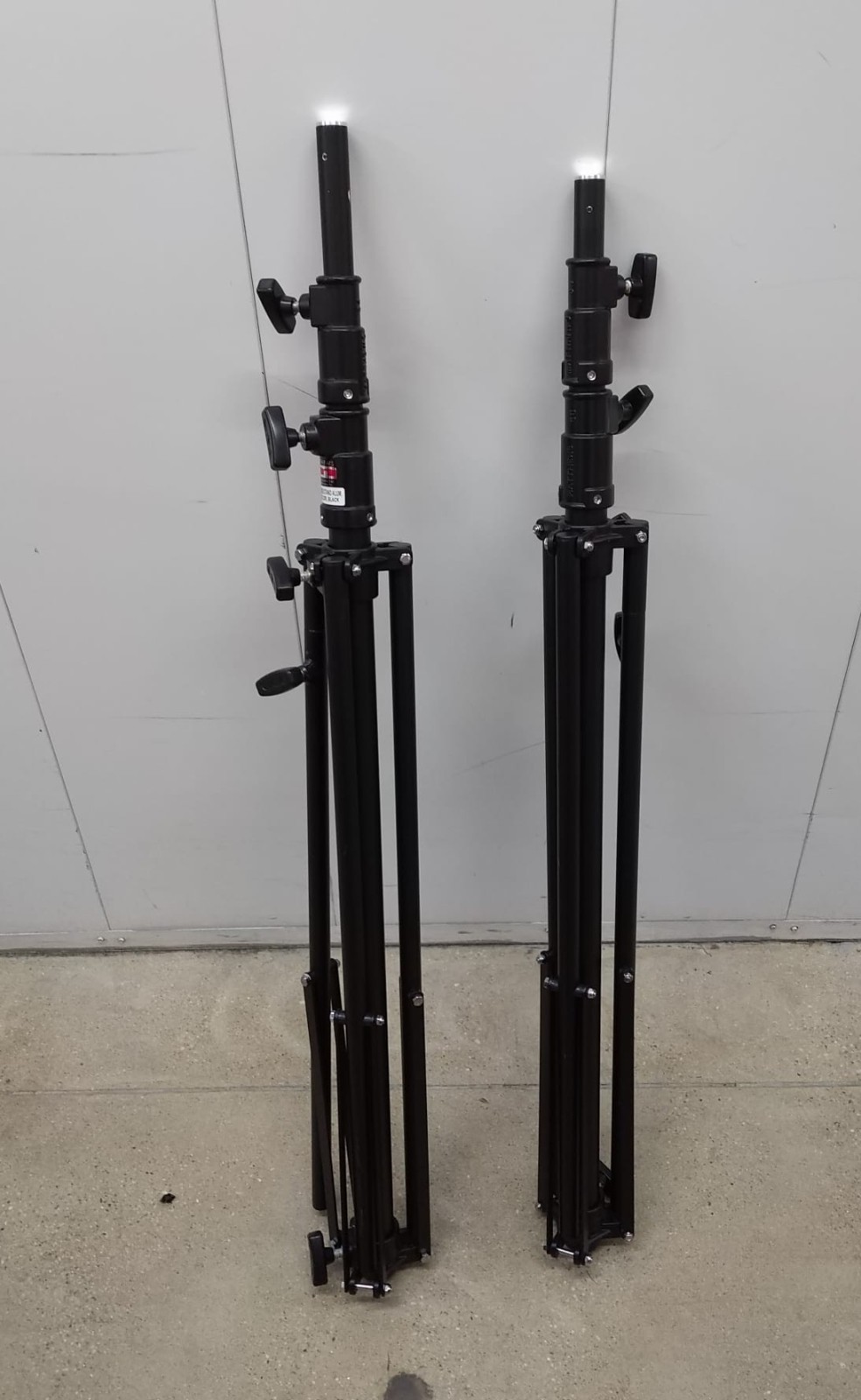 Pair of Matthews Combo Black Aluminum Stand