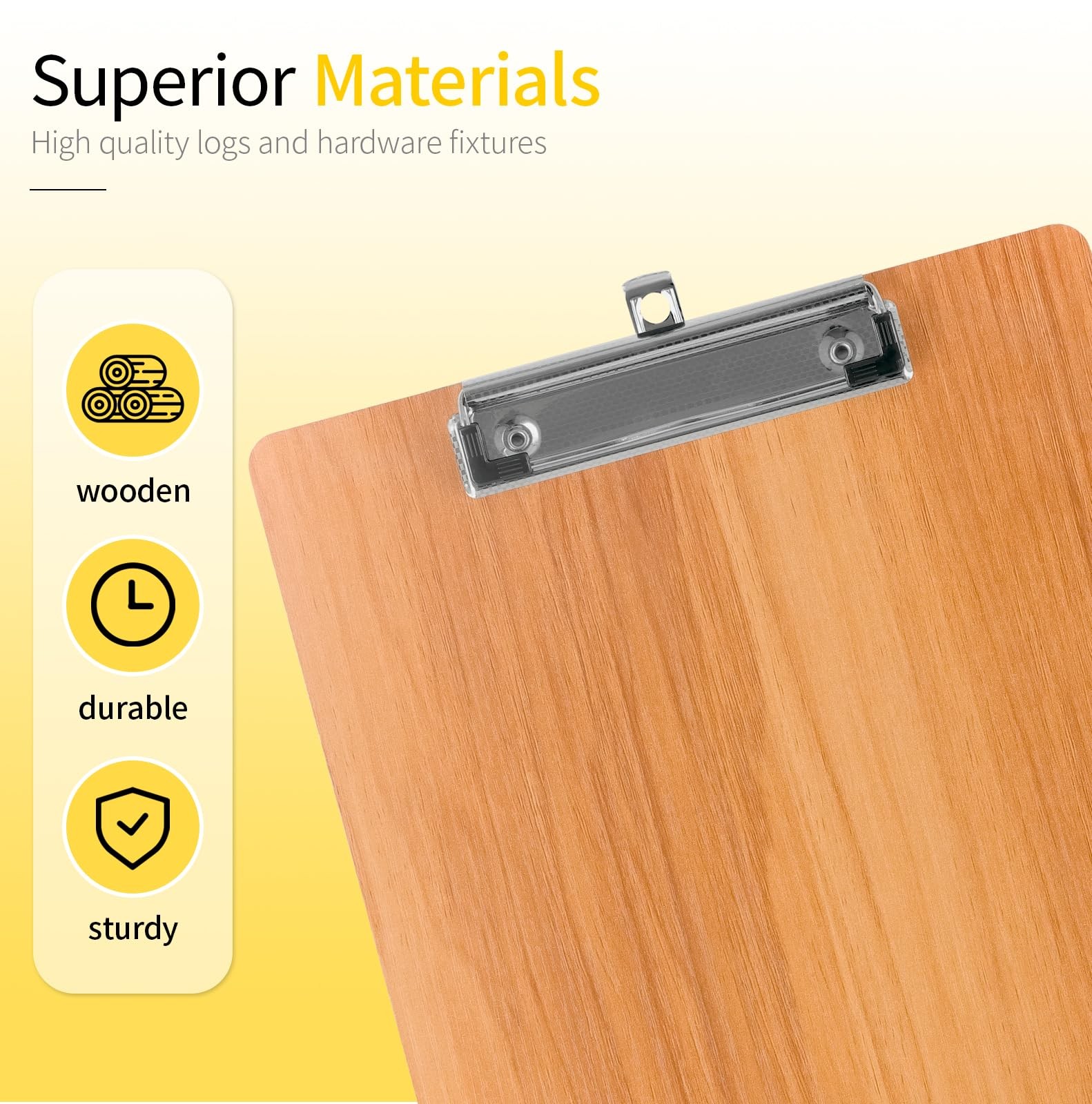 Wooden Lap Board Clipboard for Letter and A4 Size Sketching Board