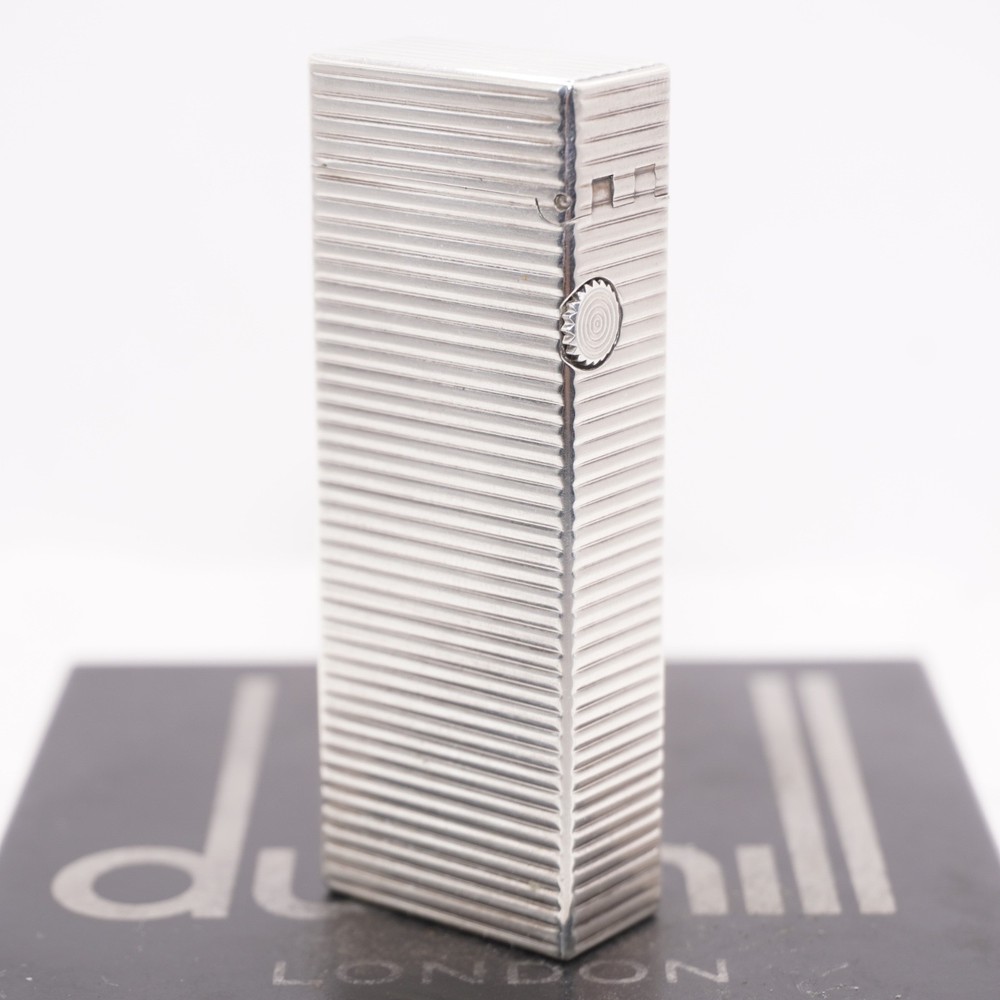 Dunhill Lighter Silver Horizontal stripe